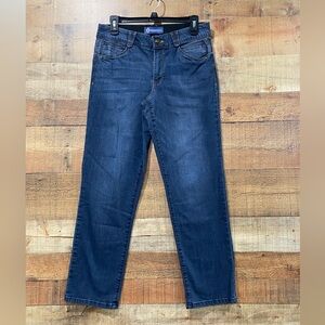 Democracy AbSolution Blue Slimming Straight Leg Jeans Size 8 Petite